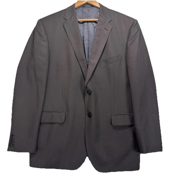 Ermenegildo Zegna Sports Coat sz 44r BrownWool Silk Union Made USA‎